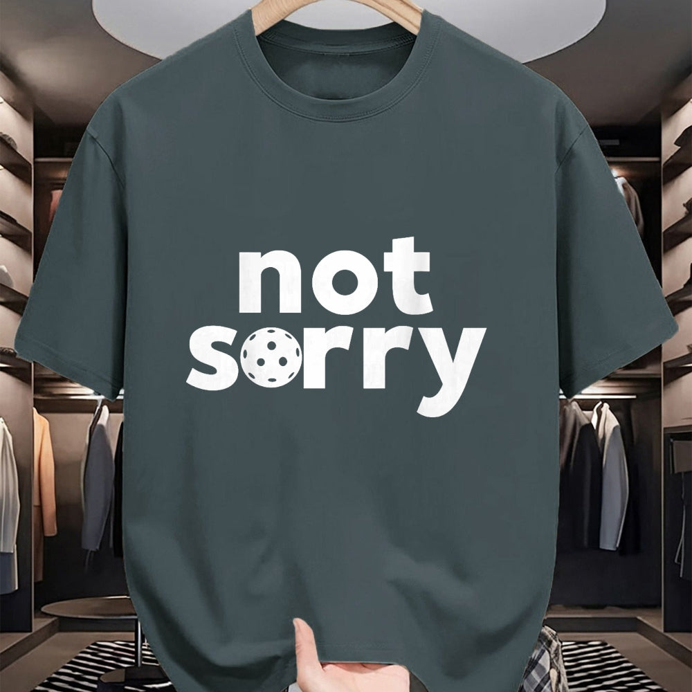 Funny Pickleball Shirt, Pickleball Lover Unisex T-Shirt/Hoodie/Sweatshirt HLT00 - Funny Pickleball ‘Sorry’ on Front ‘Not Sorry’ on Back T-Shirt