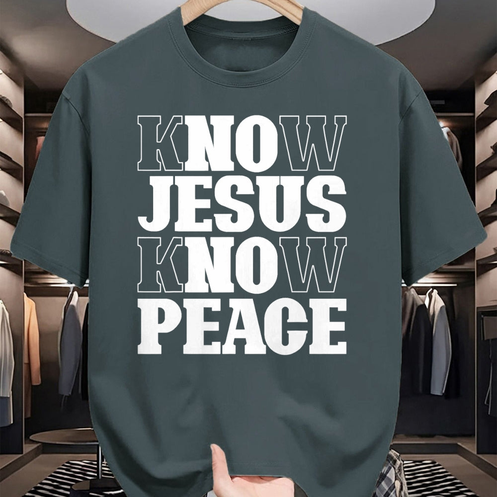 Christian Tee, Christian Faith Unisex T-Shirt/Hoodie/Sweatshirt HLT00 - Know Jesus Know Peace Religion God Church Christian Gifts T-Shirt
