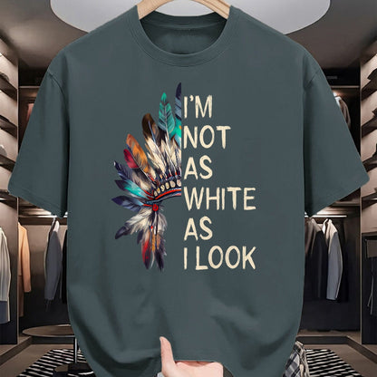Native American T-Shirts, Vintage Native American Unisex T-Shirt/Hoodie/Sweatshirt HLT00 - I_m Not As White As I Look Native American Indian Day Pride (1)