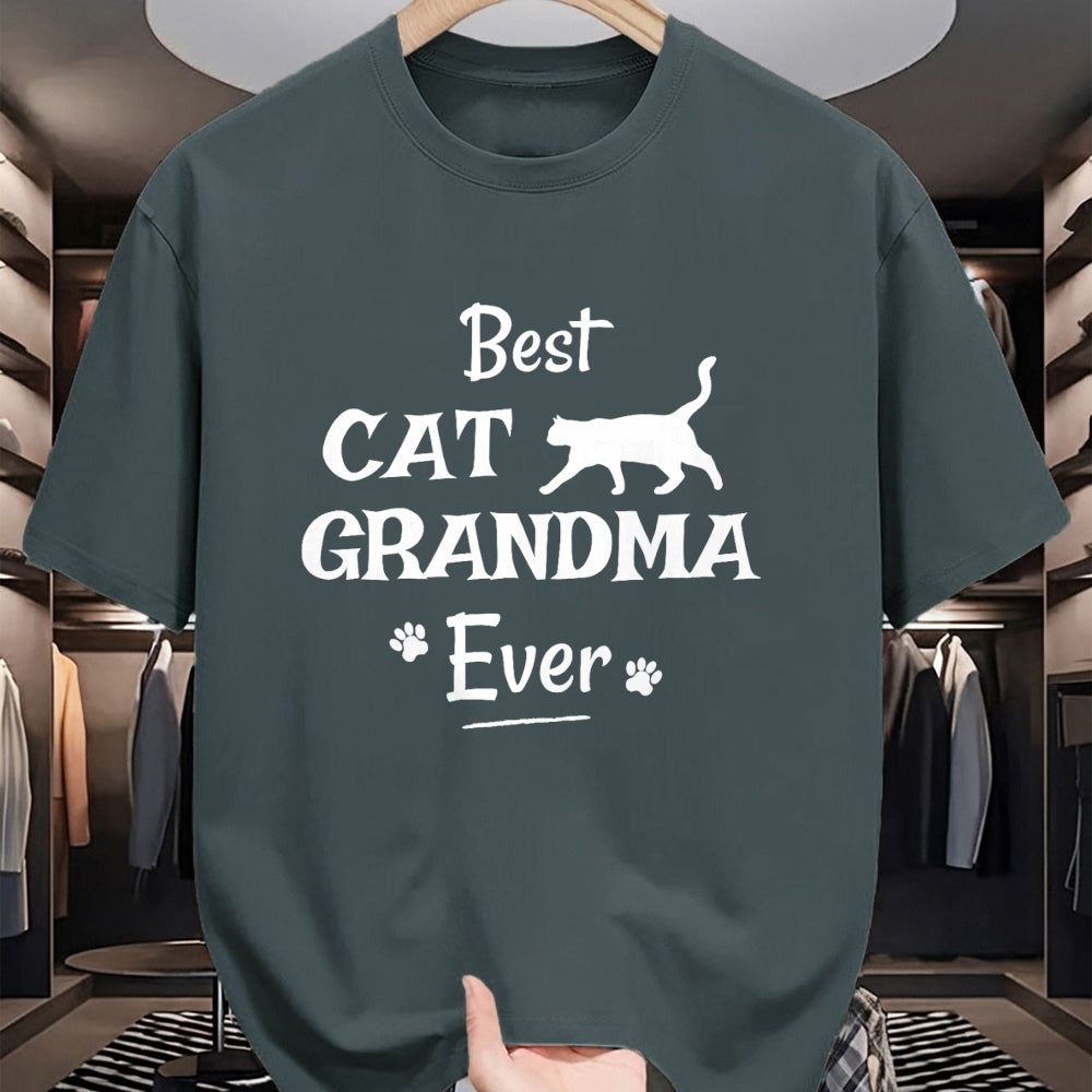 Best Grandma Shirt, Proud Grandma Unisex T-Shirt/Hoodie/Sweatshirt HLT00 - Best Cat Grandma Ever T Shirt Novelty Gift From Cat Shirt T-Shirt
