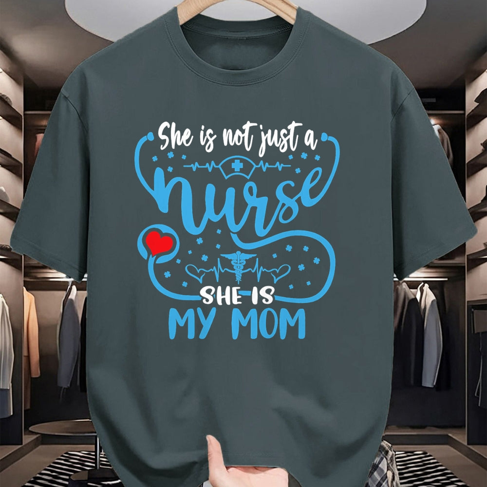 Gift for Mom Shirt, Funny Mom Unisex T-Shirt/Hoodie/Sweatshirt HLT00 - My Mom Is A Nurse Proud Nurse_s Son Daughter RN LPN Family T-Shirt