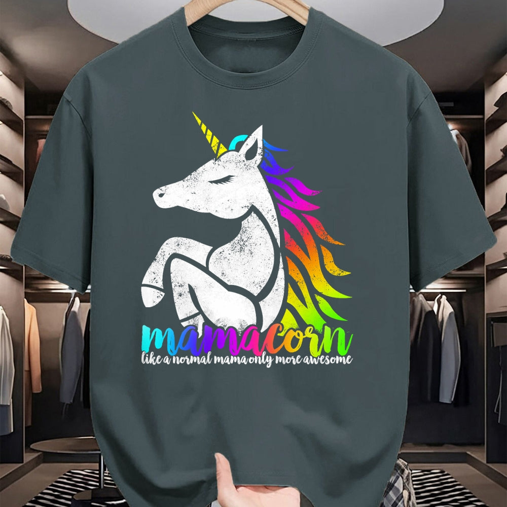 Gift for Mom Shirt, Funny Mom Unisex T-Shirt/Hoodie/Sweatshirt HLT00 - Mamacorn Like Normal Mama Only Awesome Mom Ma Gift T-Shirt
