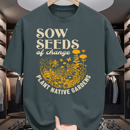 Native American T-Shirts, Vintage Native American Unisex T-Shirt/Hoodie/Sweatshirt HLT00 - Sow Seeds Of Change Plant Native Gardens