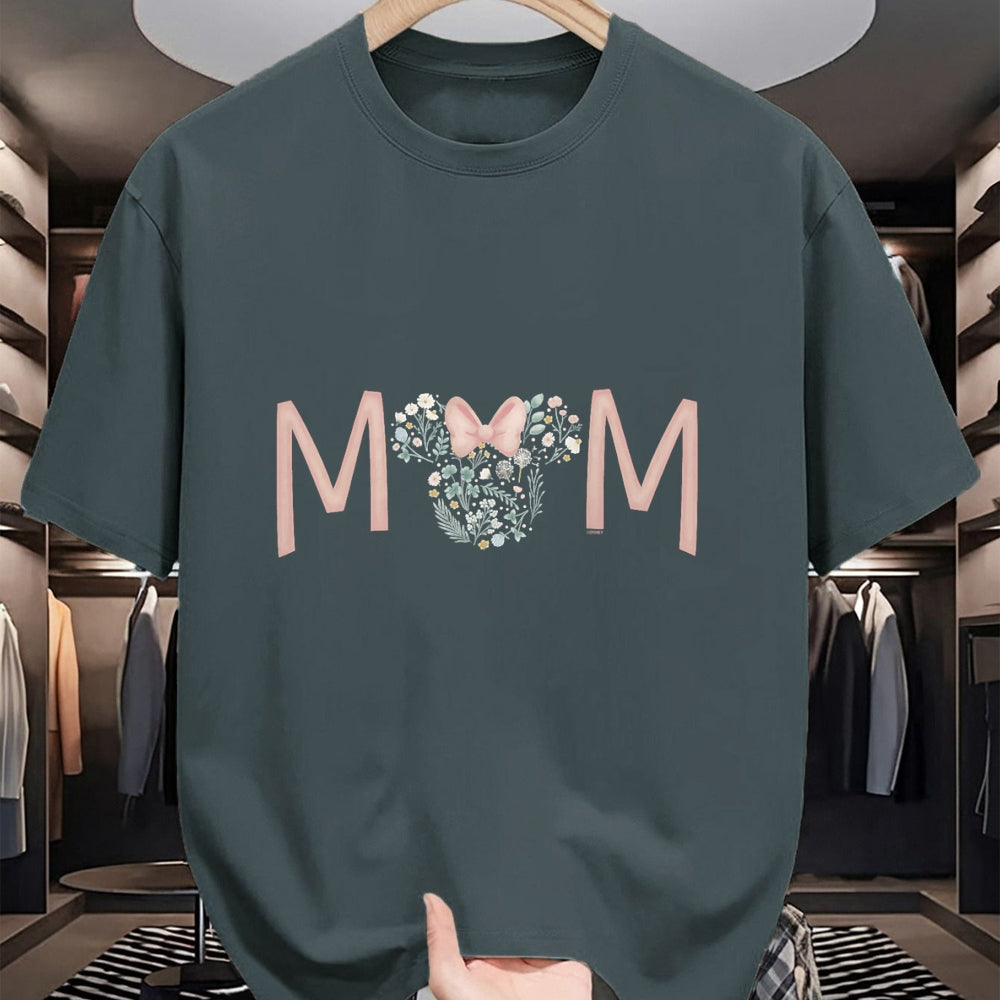 Gift for Mom Shirt, Funny Mom Unisex T-Shirt/Hoodie/Sweatshirt HLT00 - Disney Minnie Mouse Spring Florals Mom T-Shirt