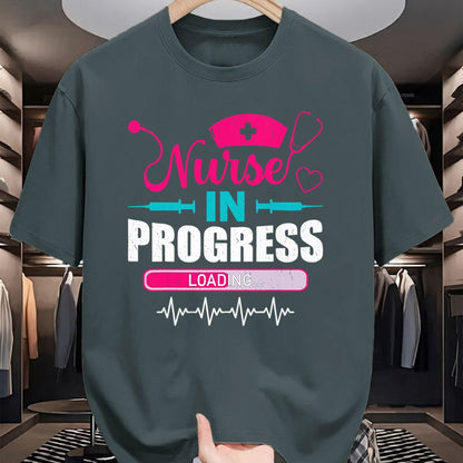 Funny Nurse Shirt, Nurse Unisex T-Shirt/Hoodie/Sweatshirt HLT00 - Nurse In Progress Nurse Funny Nursing School T-Shirt