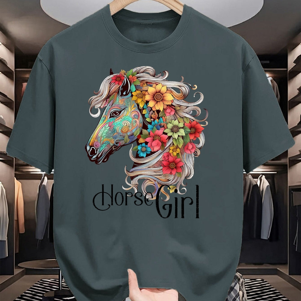 Best Horse Lover Shirt , Funny Horse UnisexT-Shirt/Hoodie/Sweatshirt HLT00 - Horse Girl - Just A Girl Who Loves Horses, Horseback Riding T-Shirt