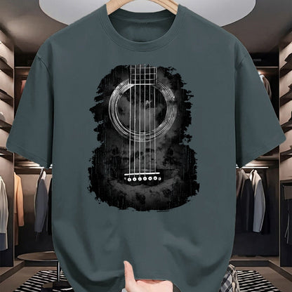Guitar Lover Shirt, Funny Guitar UnisexT-Shirt/Hoodie/Sweatshirt HLT00 - Distressed Acoustic Guitar Vintage Rock & Roll Music Lover T-Shirt, Men, Black, 3X-Large