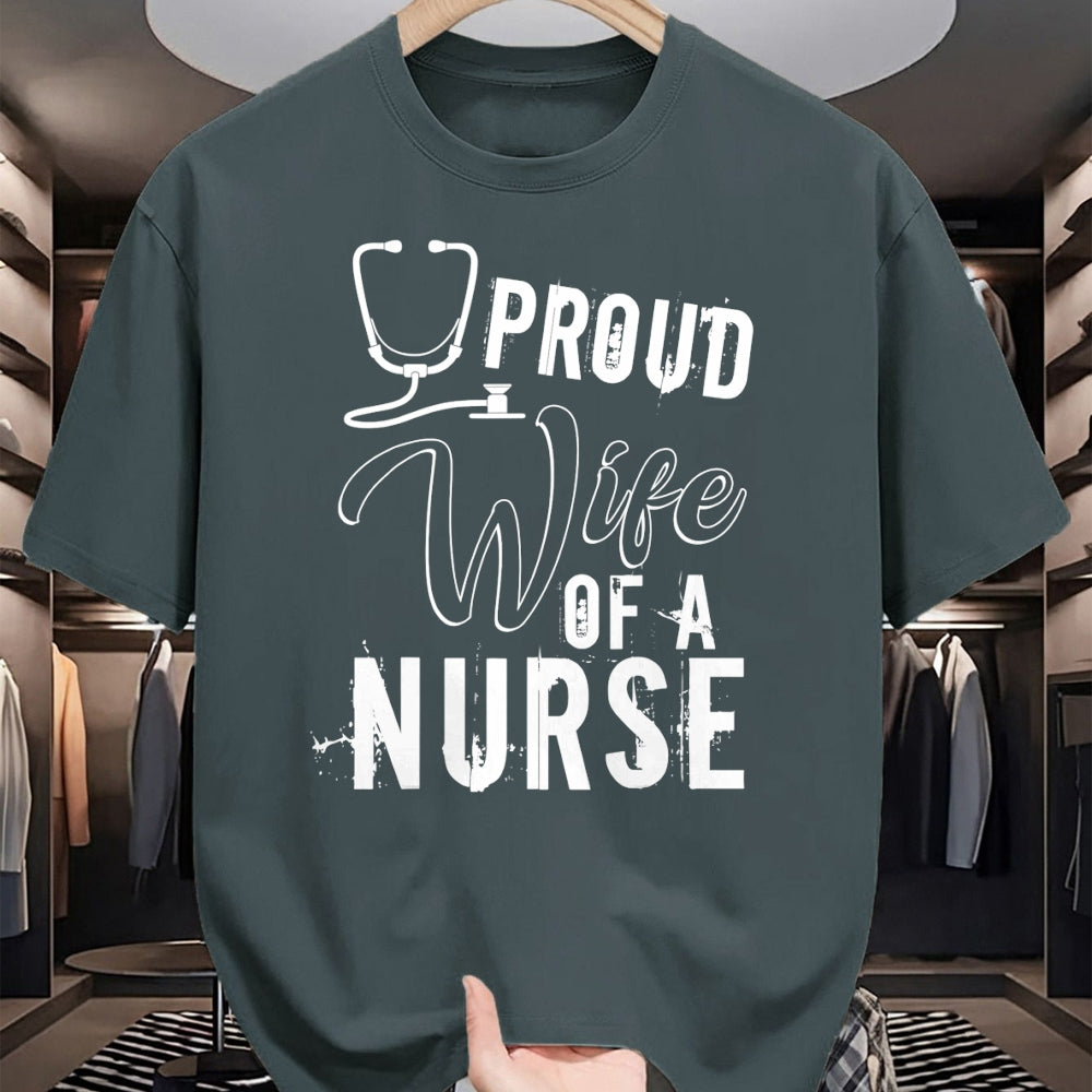 Funny Nurse Shirt, Nurse Unisex T-Shirt/Hoodie/Sweatshirt HLT00 - Proud Wife Of A Nurse T Shirt, Cool Nurse's Wife T Shirt