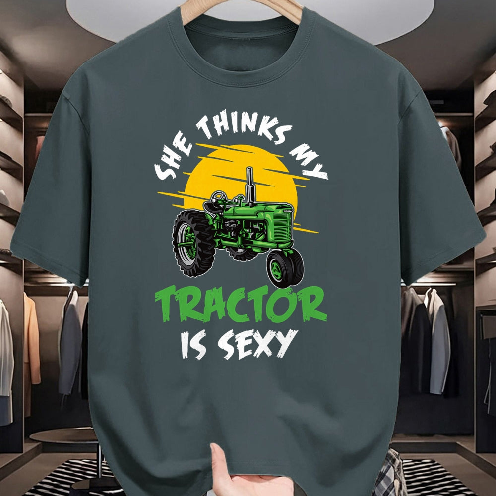 Best Farmer Life Shirt, Funny Farmer UnisexT-Shirt/Hoodie/Sweatshirt HLT00 - she thinks my tractor is sexy Design perfect for any farmer T-Shirt
