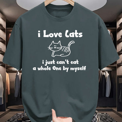 Cat Love Shirt, Funny Cat Lover Gift UnisexT-Shirt/Hoodie/Sweatshirt HLT00 - I Love Cats I just cant eat a whole one T-Shirt