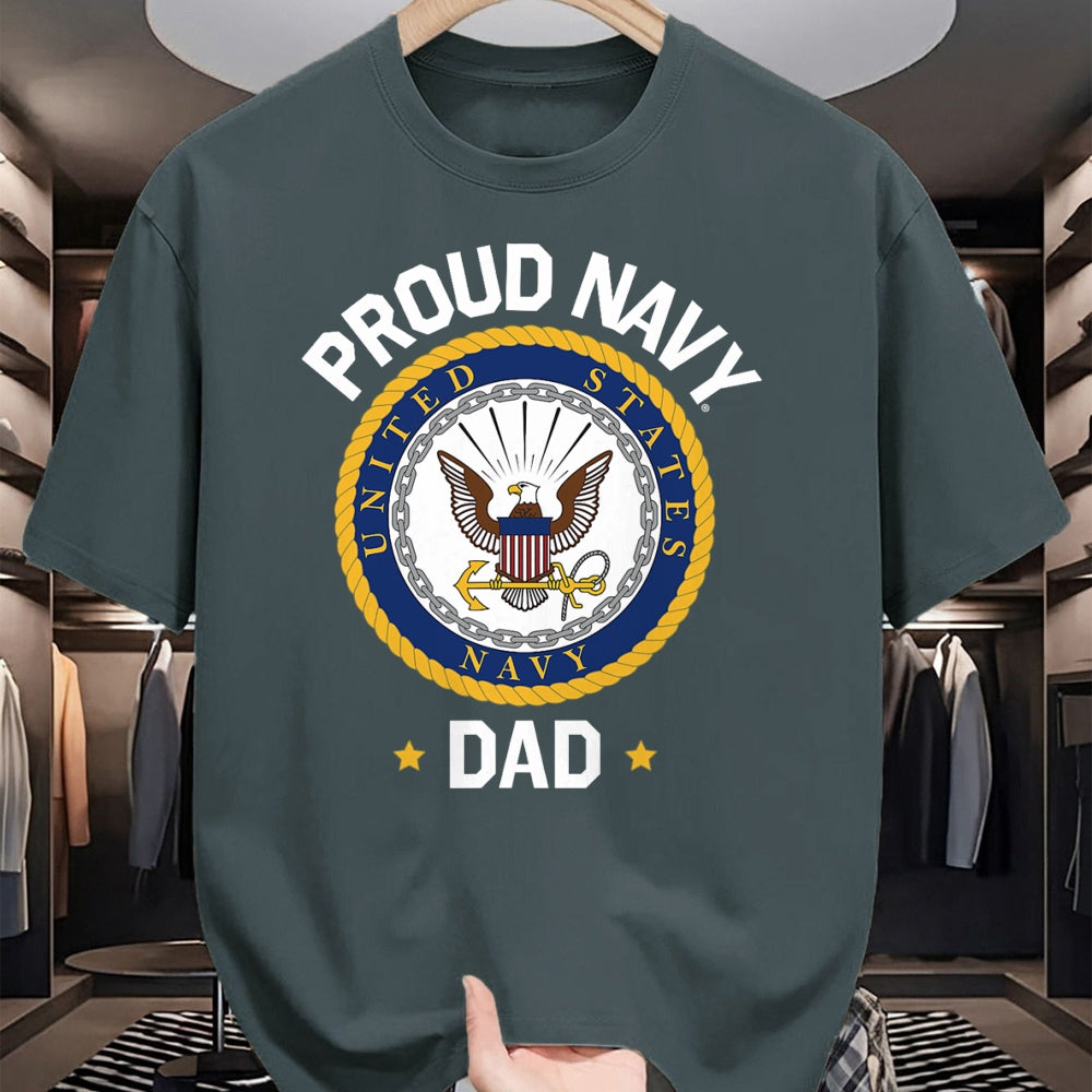Gift for Dad Shirt, Funny Dad Unisex T-Shirt/Hoodie/Sweatshirt HLT00 – \United States Navy Father_s Day Proud Navy Dad Collegiate T-Shirt