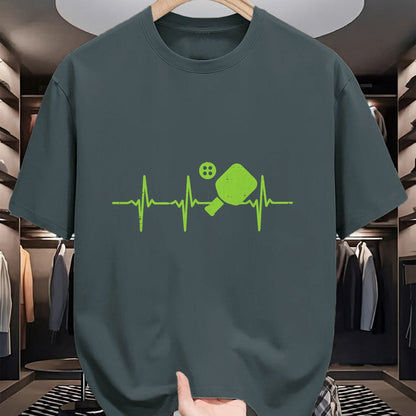 Funny Pickleball Shirt, Pickleball Lover Unisex T-Shirt/Hoodie/Sweatshirt HLT00 - Pickleball Heartbeat Funny Pickle Ball Sports Men Women Kids T-Shirt