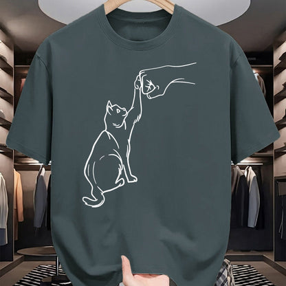 Cat Love Shirt, Funny Cat Lover Gift UnisexT-Shirt/Hoodie/Sweatshirt HLT00 - Funny Cat Best Friend Fist Bump Cat Lover T-Shirt