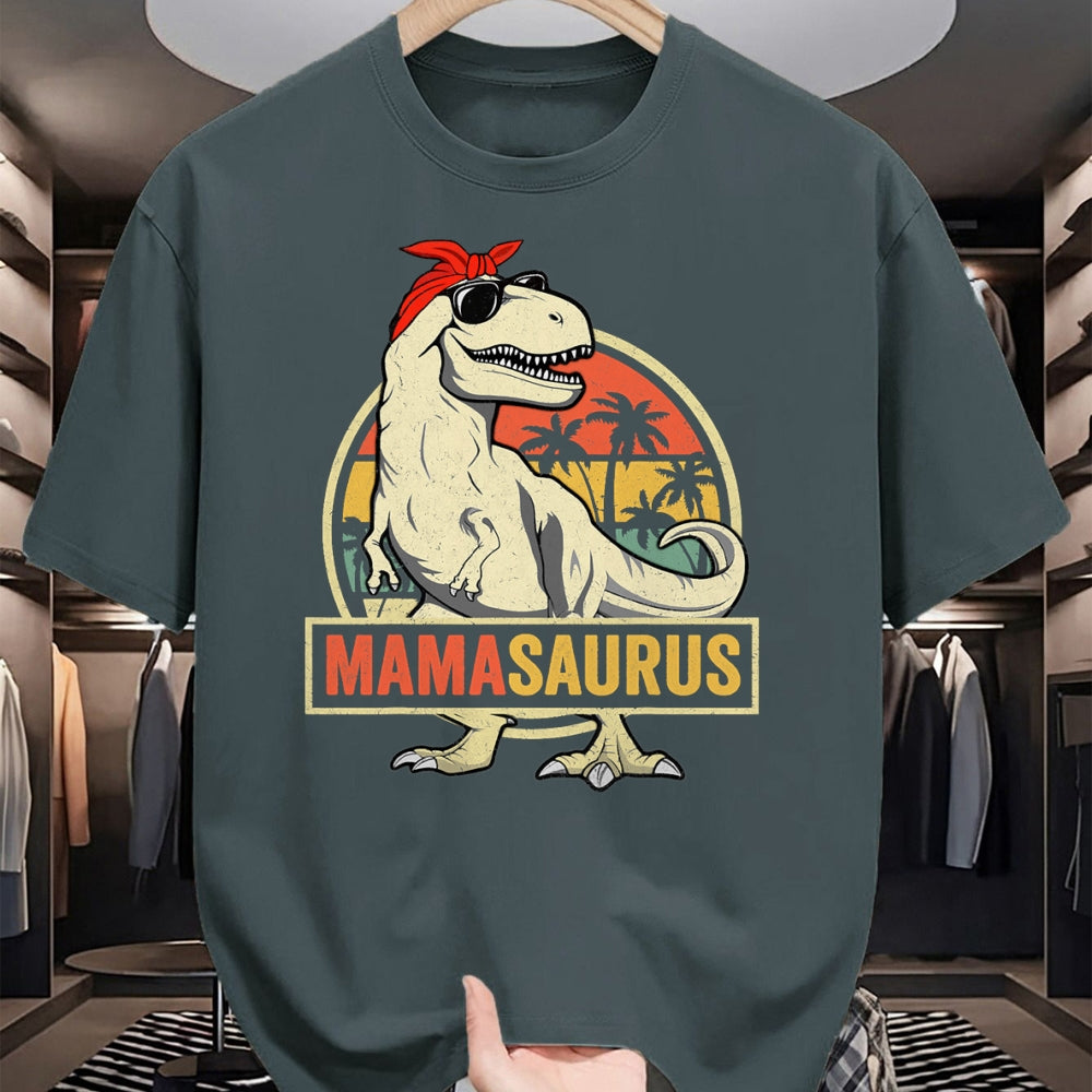 Gift for Mom Shirt, Funny Mom Unisex T-Shirt/Hoodie/Sweatshirt HLT00 - Mamasaurus T Rex Dinosaur Mama Saurus Family Matching Women T-Shirt
