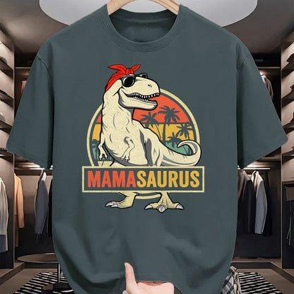 Gift for Mom Shirt, Funny Mom Unisex T-Shirt/Hoodie/Sweatshirt HLT00 - Mamasaurus T Rex Dinosaur Mama Saurus Family Matching Women T-Shirt