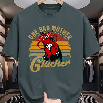 Gift for Mom Shirt, Funny Mom Unisex T-Shirt/Hoodie/Sweatshirt HLT00 - Funny Chicken-Shirt One Bad Mother Clucker Mom Day Hen Women T-Shirt