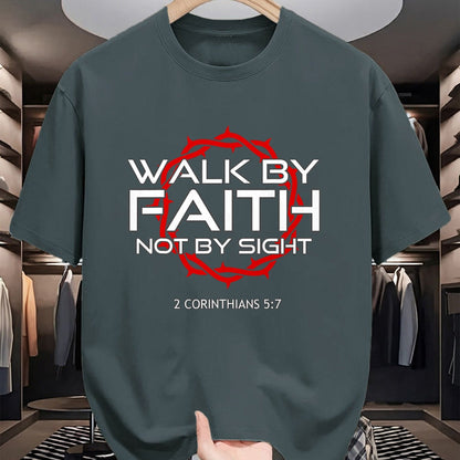 Christian Tee, Christian Faith Unisex T-Shirt/Hoodie/Sweatshirt HLT00 - Jesus Walk by Faith Christian T-Shirt