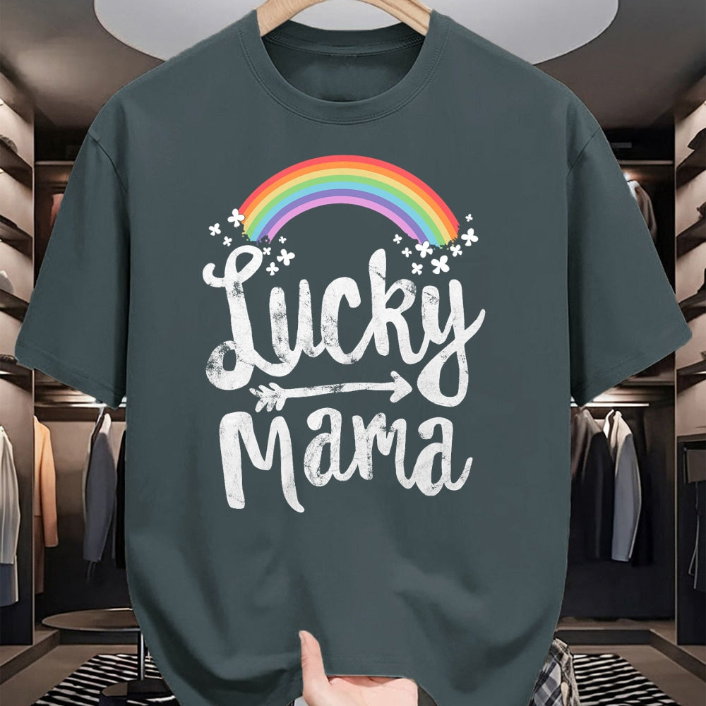 Gift for Mom Shirt, Funny Mom Unisex T-Shirt/Hoodie/Sweatshirt HLT00 - Lucky Mama Family St Patricks Day T-Shirt Mom Mothers Day T-Shirt