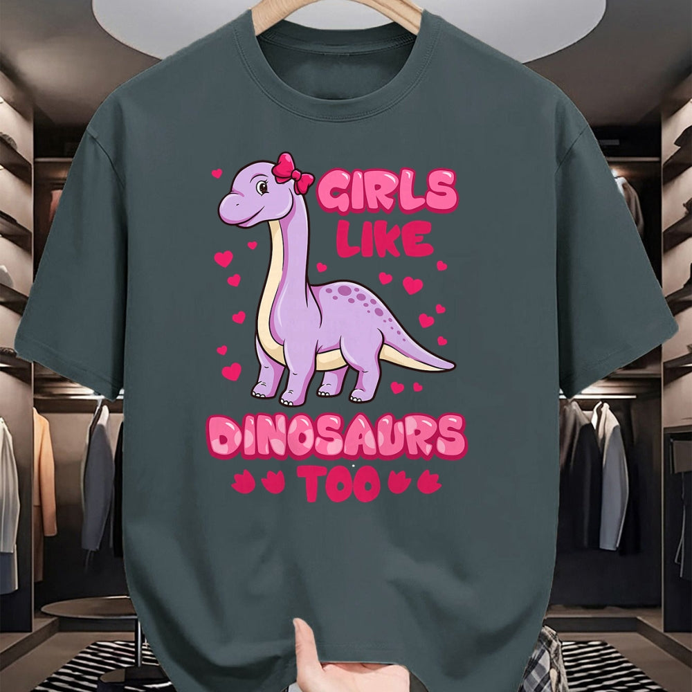 Best Dinosaur Lover Shirt, Funny Dinosaur UnisexT-Shirt/Hoodie/Sweatshirt HLT00 - Girls Like Dinosaurs Too Cute Brachiosaurus Dinosaurs T-Shirt