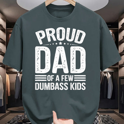 Gift for Dad Shirt, Funny Dad Unisex T-Shirt/Hoodie/Sweatshirt HLT00 – Proud Father of A Few Dumbass Kids Funny Fathers Day Tee T-Shirt