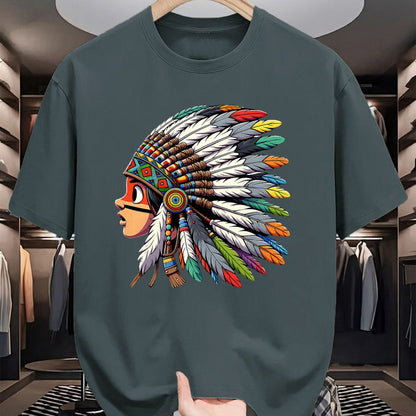 Native American T-Shirts, Vintage Native American Unisex T-Shirt/Hoodie/Sweatshirt HLT00 - Native American Indian Ancestors Headdress Chief kid toddler