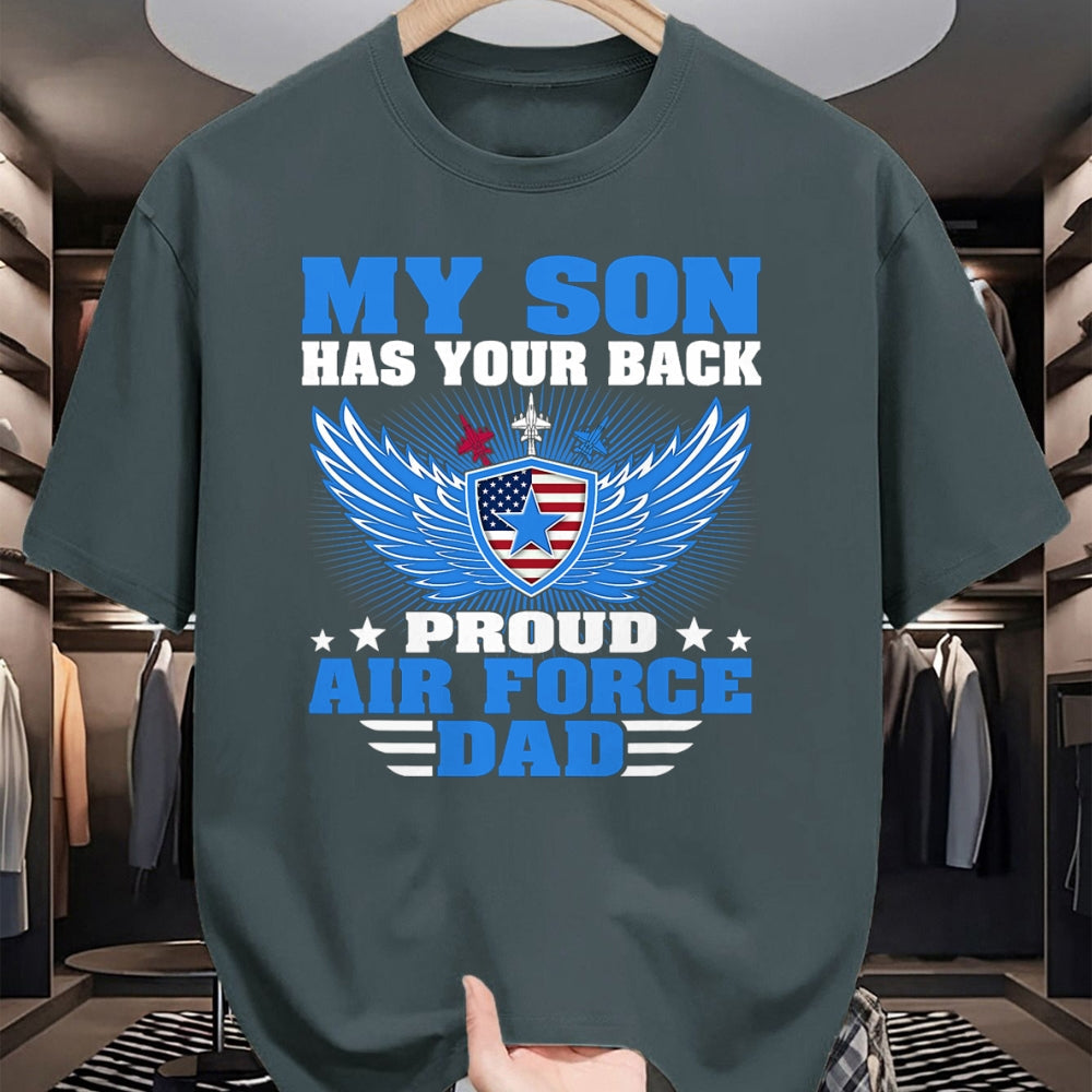 Gift for Dad Shirt, Funny Dad Unisex T-Shirt/Hoodie/Sweatshirt HLT00 – My Son Has Your Back Proud Air Force Dad Military Father T-Shirt