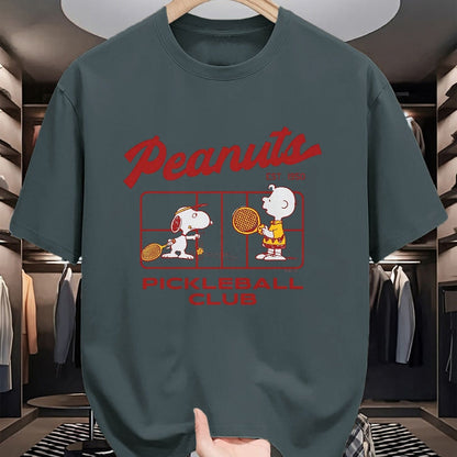 Funny Pickleball Shirt, Pickleball Lover Unisex T-Shirt/Hoodie/Sweatshirt HLT00 - Peanuts - Pickleball Club T-Shirt, Men, Black, 3X-Large