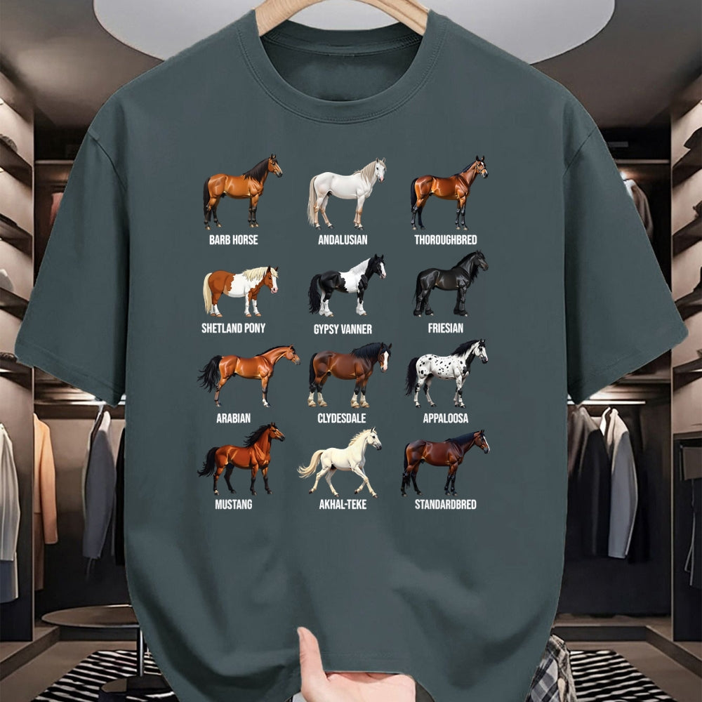 Best Horse Lover Shirt , Funny Horse UnisexT-Shirt/Hoodie/Sweatshirt HLT00 - Types of Horses Educational Horse Breeds Boys Girls Kids T-Shirt