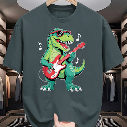 Guitar Lover Shirt, Funny Guitar UnisexT-Shirt/Hoodie/Sweatshirt HLT00 - Funny Dinosaur and Guitar Lover Toddler Boys Kids Men T-Shirt