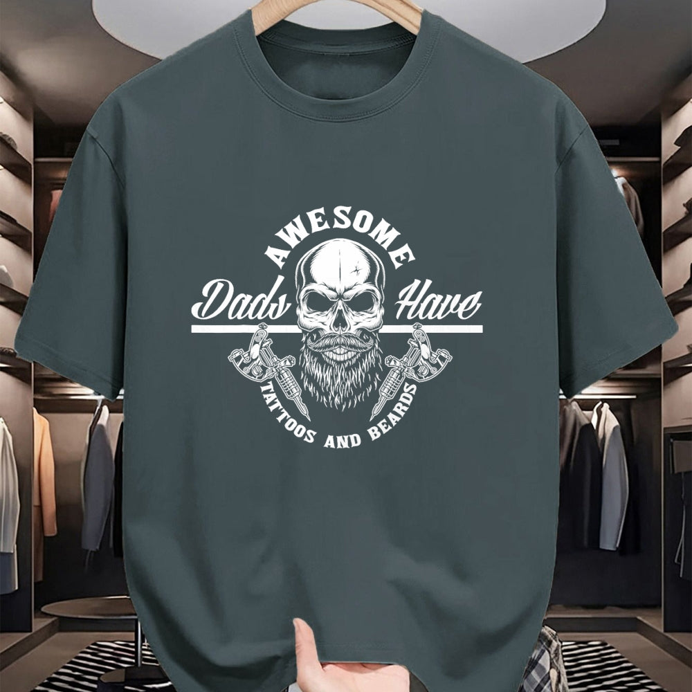Best Wife Shirt, Wife and Husband Unisex T-Shirt/Hoodie/Sweatshirt HLT00 - Awesome Dads Have Tattoos And Beards Funny Father Dad T-Shirt