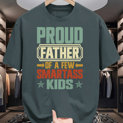 Gift for Dad Shirt, Funny Dad Unisex T-Shirt/Hoodie/Sweatshirt HLT00 – Proud Father Of A Few Smartass Kids Father_s Day Camping T-Shirt