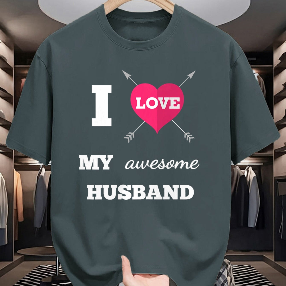Best Wife Shirt, Wife and Husband Unisex T-Shirt/Hoodie/Sweatshirt HLT00 - I Love My Awesome Husband Shirt Heart & Arrow Cool Wife Tee T-Shirt