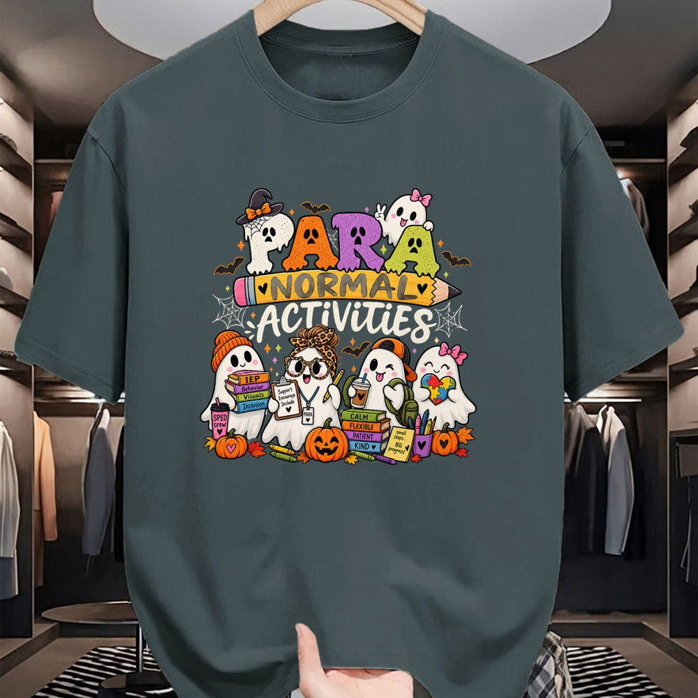 Best Teacher Shirt, Funny Teacher UnisexT-Shirt/Hoodie/Sweatshirt HLT00 - para Normal Activities SPED Teachers Ghost Fall Halloween T-Shirt (2)