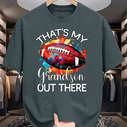 Best Grandma Shirt, Proud Grandma Unisex T-Shirt/Hoodie/Sweatshirt HLT00 - That's My Grandson Out There Football Grandma Grandpa T-Shirt (2)