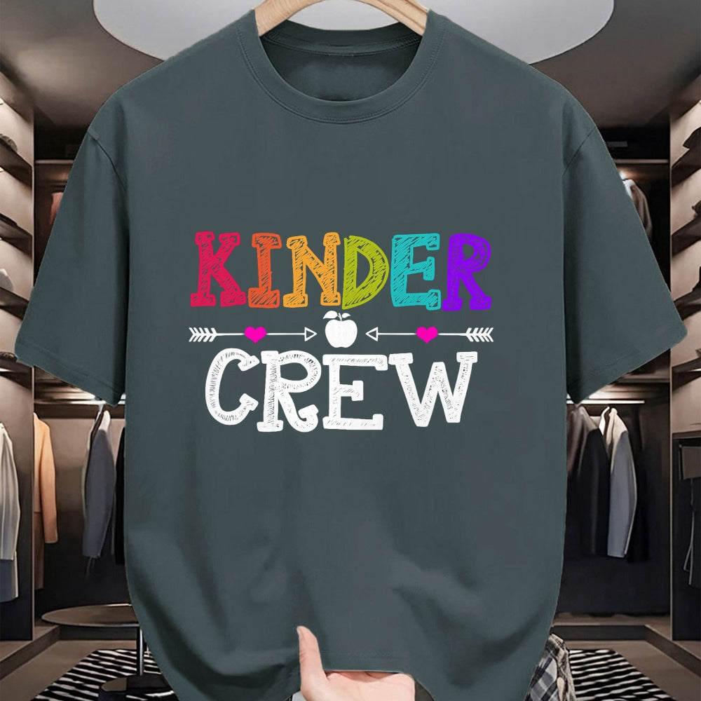 Best Teacher Shirt, Funny Teacher UnisexT-Shirt/Hoodie/Sweatshirt HLT00 - Kinder Crew Funny Kindergarten Teacher 1st Day of School T-Shirt