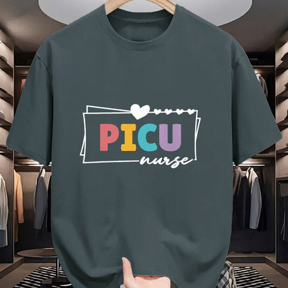 Funny Nurse Shirt, Nurse Unisex T-Shirt/Hoodie/Sweatshirt HLT00 -PICU Nurse Women Pediatric Intensive Care Unit PICU Nurse T-Shirt