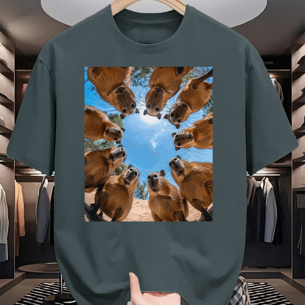 Cute Capybara Shirt, Funny Capybara Unisex T-Shirt/Hoodie/Sweatshirt HLT00 - Funny Graphic Capybara Long Sleeve T-Shirt (3)