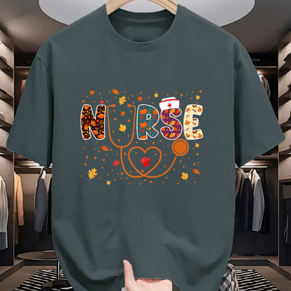 Funny Nurse Shirt, Nurse Unisex T-Shirt/Hoodie/Sweatshirt HLT00 - Nursing Thanksgiving Day Stethoscope Fall Nurse Costume T-Shirt