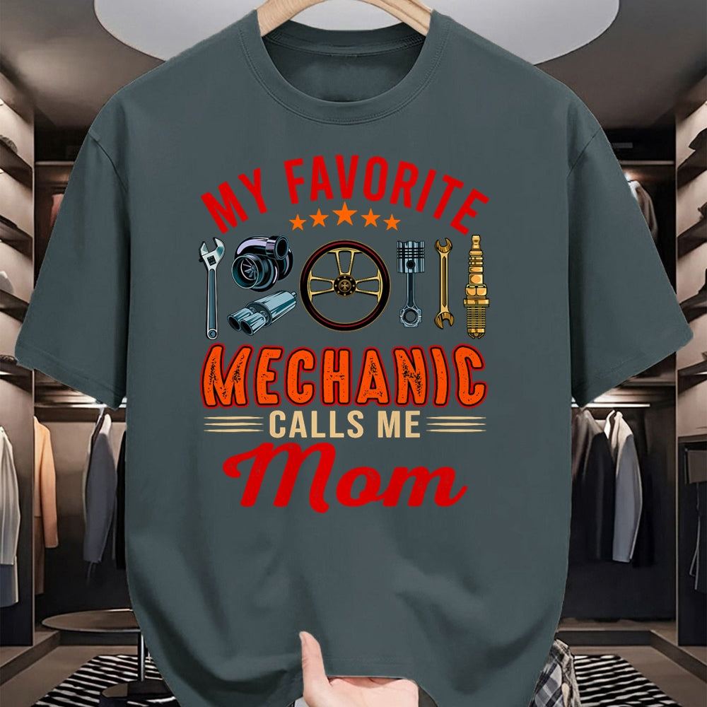 Best Mechanic Life Shirt, Funny Mechanic UnisexT-Shirt/Hoodie/Sweatshirt HLT00 - Vintage My Favorite Mechanic Calls Me Mom Funny Mechanic T-Shirt