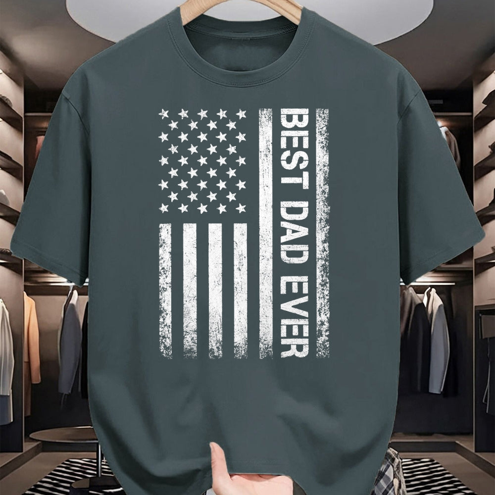Gift for Dad Shirt, Funny Dad Unisex T-Shirt/Hoodie/Sweatshirt HLT00 – Best dad ever US American flag gift for father_s day T-Shirt