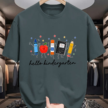 Best Student Shirt, Funny Back To School UnisexT-Shirt/Hoodie/Sweatshirt HLT00 - Back to School Teachers Doodles Crayon Hello Kindergarten T-Shirt