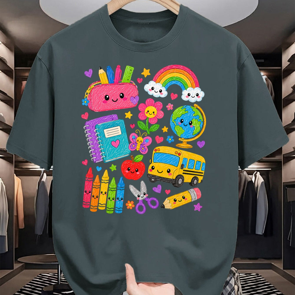 Best Student Shirt, Funny Back To School UnisexT-Shirt/Hoodie/Sweatshirt HLT00 - Cute Crayon Apple Pencil Teacher Kid Back to School Supplies T-Shirt