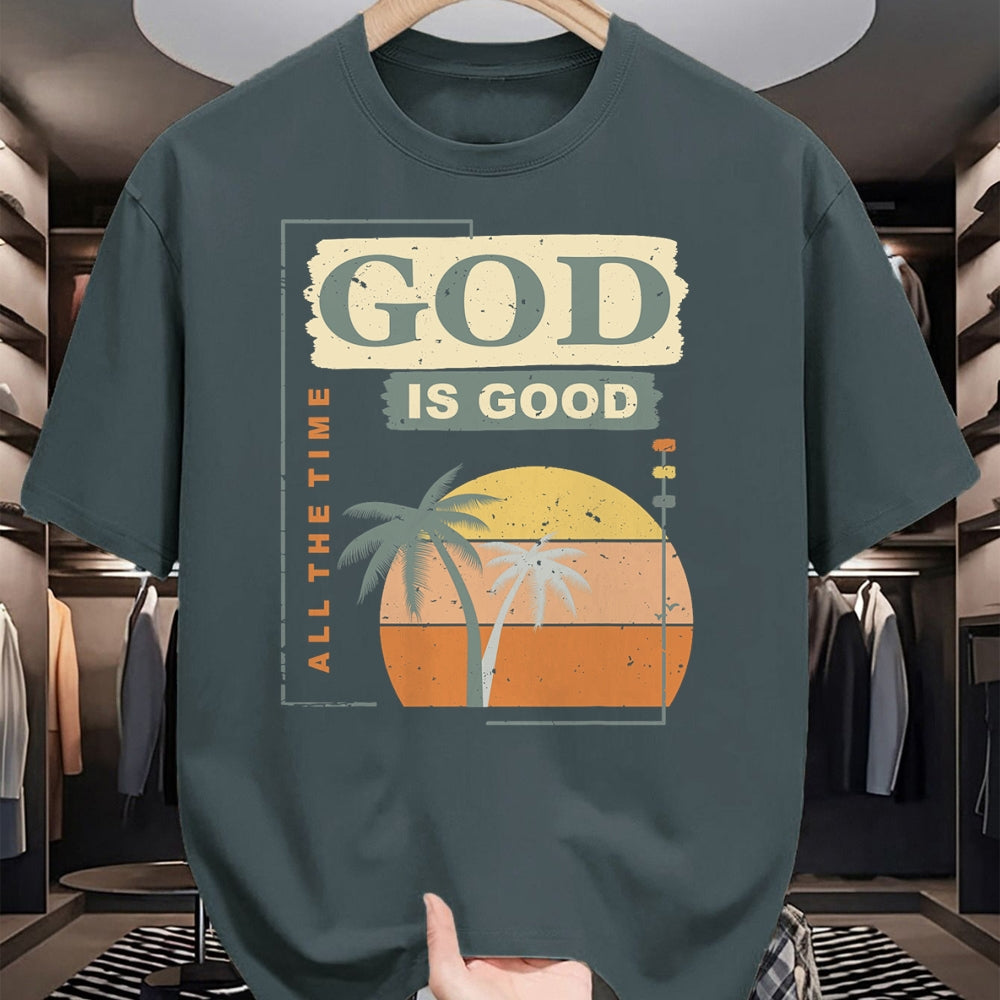Christian Tee, Christian Faith Unisex T-Shirt/Hoodie/Sweatshirt HLT00 - Cool Retro Christian Saying T Shirt God Is Good All The Time T-Shirt