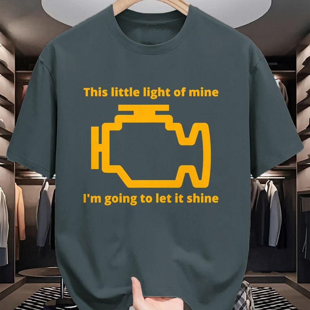 Best Mechanic Life Shirt, Funny Mechanic UnisexT-Shirt/Hoodie/Sweatshirt HLT00 - This Little Light of Mine - Check Engine Light T-Shirt T-Shirt