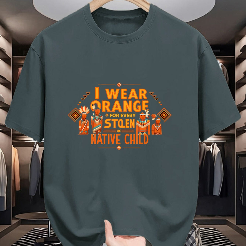 Native American T-Shirts, Vintage Native American Unisex T-Shirt/Hoodie/Sweatshirt HLT00 - I Wear Orange For Every American Native Child Indian