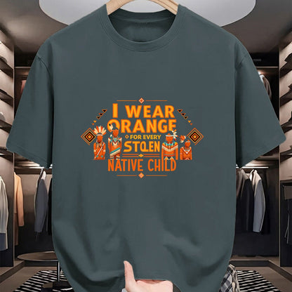 Native American T-Shirts, Vintage Native American Unisex T-Shirt/Hoodie/Sweatshirt HLT00 - I Wear Orange For Every American Native Child Indian