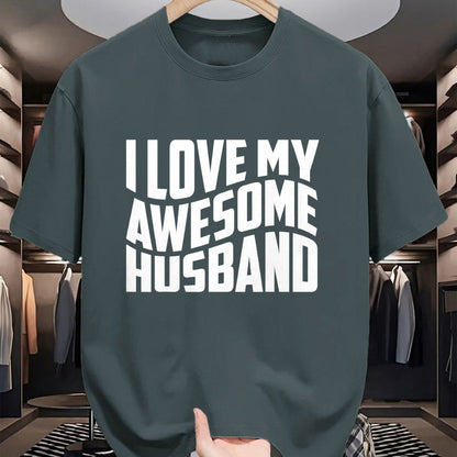Best Wife Shirt, Wife and Husband Unisex T-Shirt/Hoodie/Sweatshirt HLT00 - I Love My Awesome Husband T-Shirt (2)