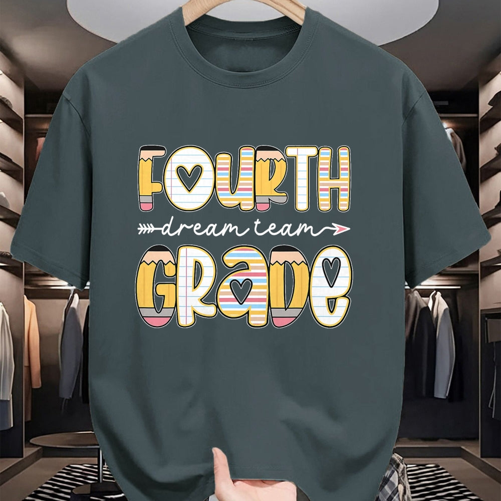 Best Teacher Shirt, Funny Teacher UnisexT-Shirt/Hoodie/Sweatshirt HLT00 - 4th Grade Dream Team Back to School Teacher Student Kids T-Shirt