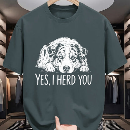 Best Farmer Life Shirt, Funny Farmer UnisexT-Shirt/Hoodie/Sweatshirt HLT00 - Yes I Heard You Line Art Australian Shepherd Dog Lovers T-Shirt