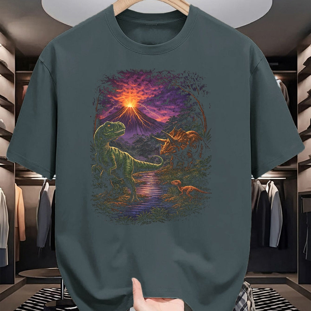 Best Dinosaur Lover Shirt, Funny Dinosaur UnisexT-Shirt/Hoodie/Sweatshirt HLT00 - Vintage Jurassic Dinosaur 90s T Rex and Triceratops Graphic T-Shirt